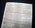 An 1831 newspaper printed on cotton cloth to avoid the tax on paper... - Image 9