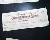 Forty-four checks on the First National Bank of Alexandria...