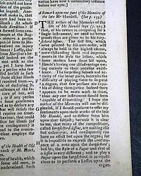 Death of the King of England...