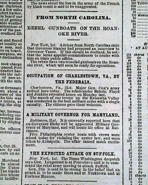 Charlestown WV 1862 Civil War...