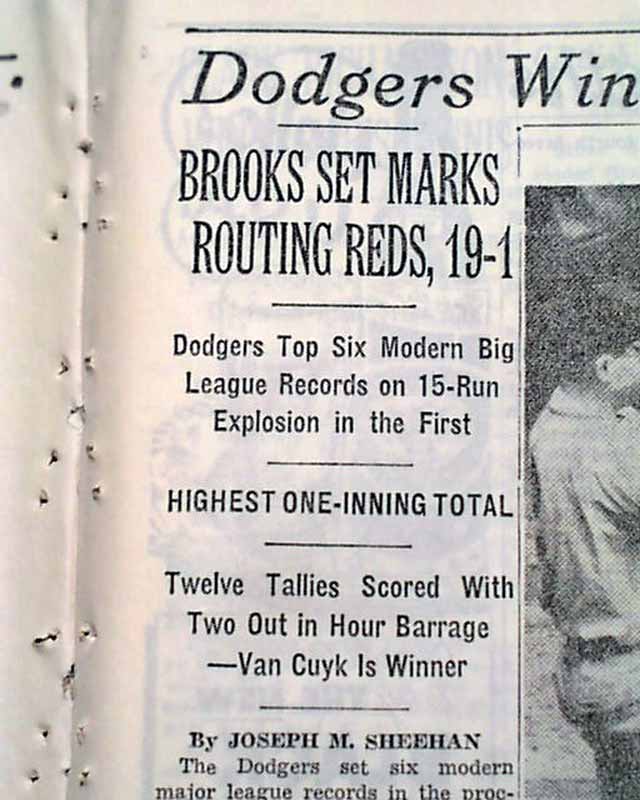 Most runs in 1st inning MLB history.... - RareNewspapers.com
