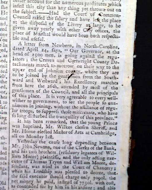 Marching against the Regulators in North Carolina... Liberty of the