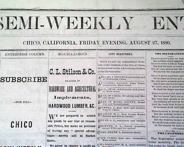 Early from the Sacramento Valley...