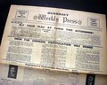 Guernsey is liberated from the Nazis, in a Guernsey newspaper... - Image 1