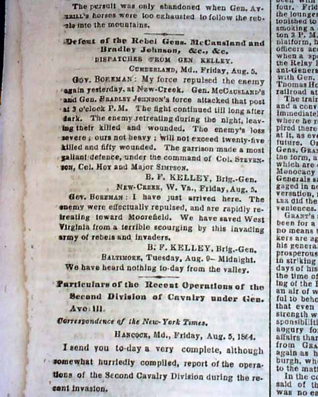 1864 Civil War Moorefield West Virginia.....