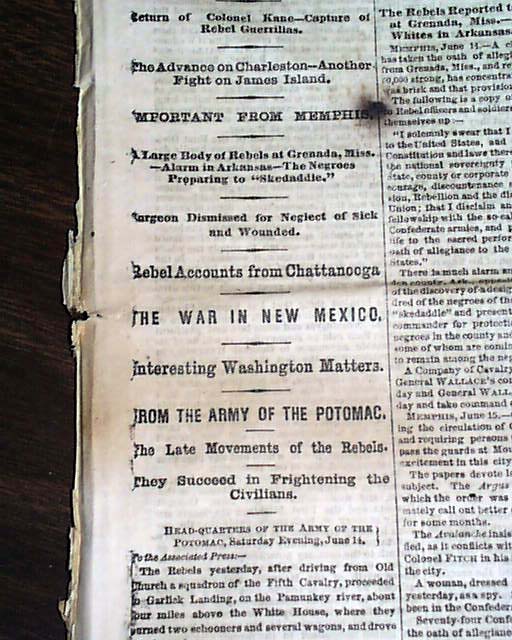 Grenada MS 1862 Civil War....