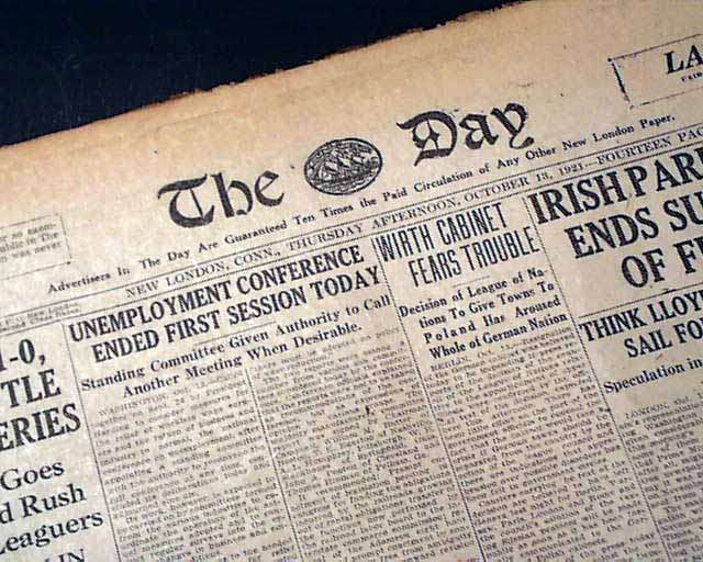 October 13, 1921: Giants beat Yankees 1-0 to clinch World Series