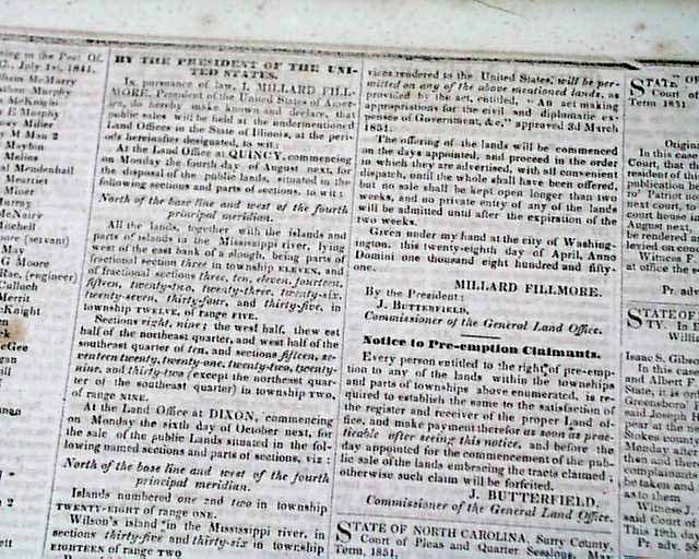 From Greensboro, North Carolina, ten years before the Civil War...