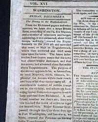 Considerable reporting on the War of 1812....