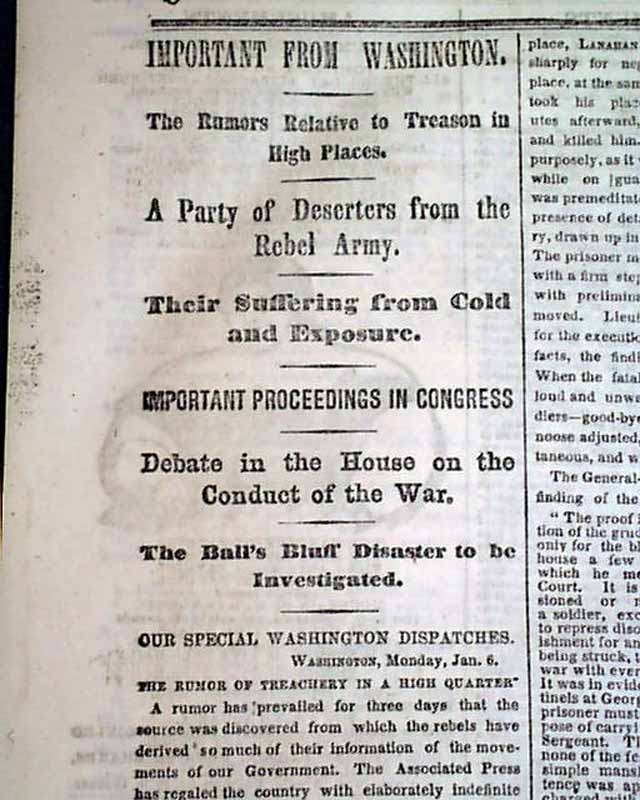 1862 Civil War - Huntersville WV... - RareNewspapers.com