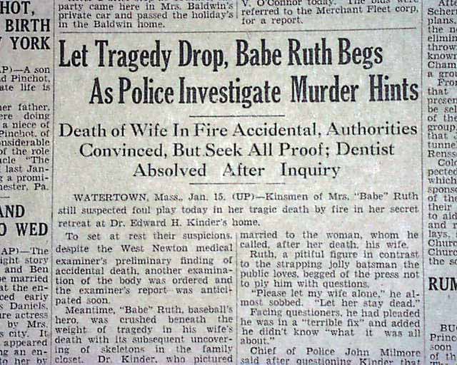 Death of Babe Ruth 