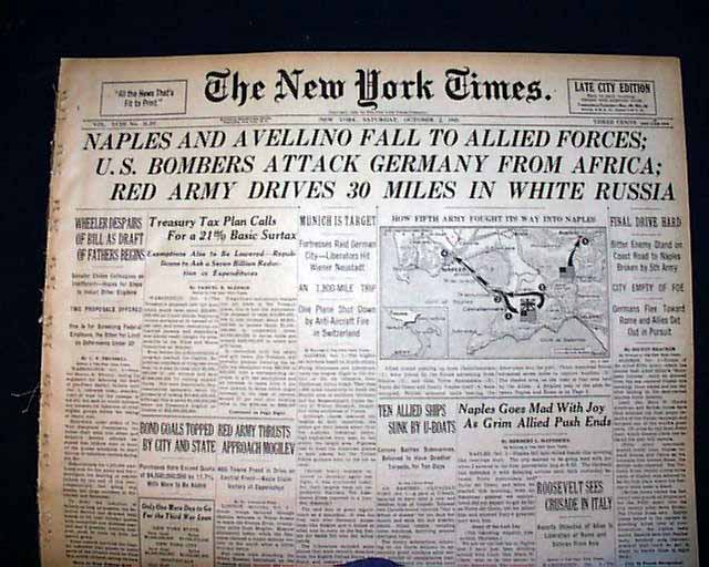 Naples and Avellino Captures by Allies... -