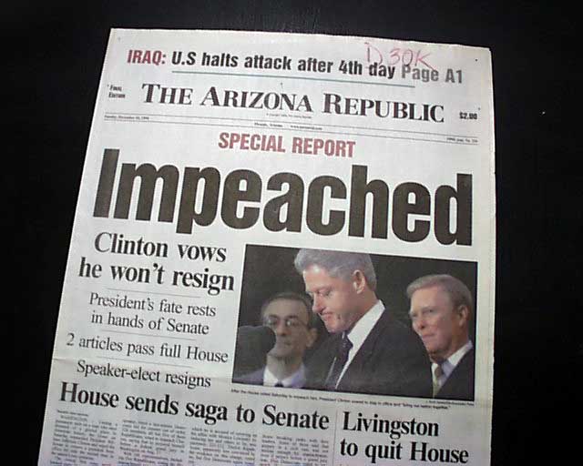 Image result for photos bill clinton in impeachment days