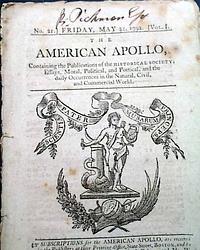 Short-lived 18th century Boston magazine, with original wrappers...