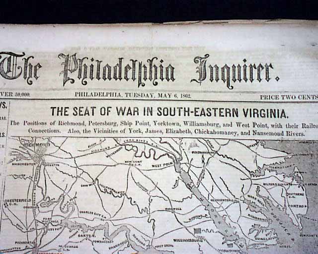 Huge map of Southeastern Virginia... - RareNewspapers.com