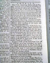 Fine reporting from the French & Indian War...