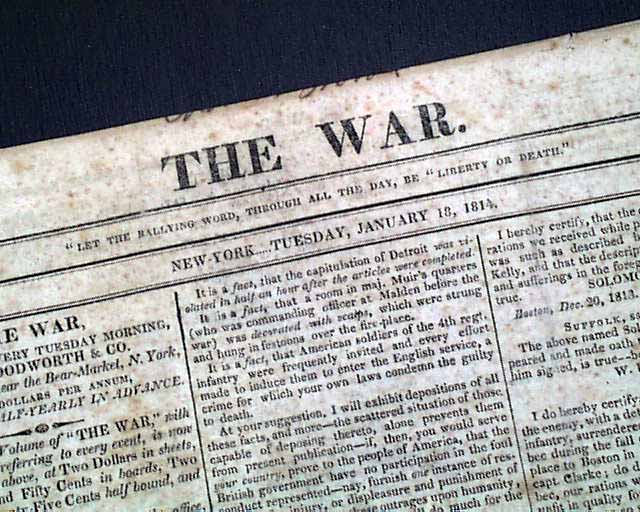 On the recapture of Forts George and Niagara...