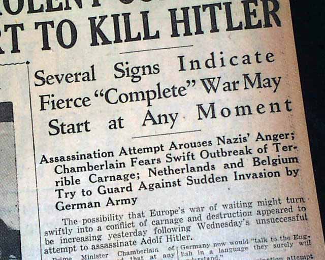Adolph Hitler assassination attempt... - RareNewspapers.com