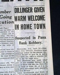 John Dillinger & Mooresville, Indiana in 1934...