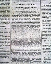 Andersonville prison trial...   Indian troubles...