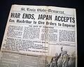 World War II ends...