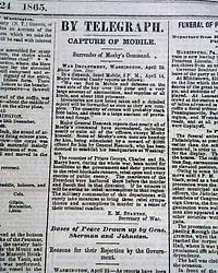 On Lincoln's funeral & closing events of the Civil War...