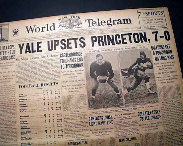 Yale Bulldogs... Princeton Tigers...