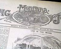 Mining-themed newspaper from Montana, with a print...