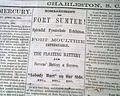 The Civil War begins in Charleston Harbor,  in a Charleston newspaper... - Image 1