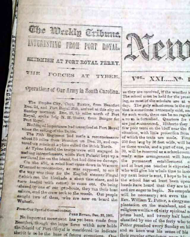 Six Civil War issues of the famous Tribune, all from 1862...