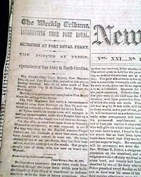 Six Civil War issues of the famous Tribune, all from 1862...