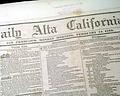 Lineage to California's first newspaper...  From shortly after statehood...
