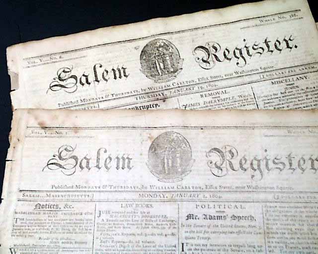 Eleven  issues from 1803 & 1804...