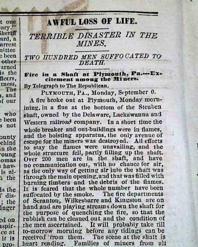 Avondale Mine Disaster...