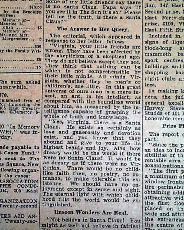 Yes, Virginia, there is a Santa Claus fame...