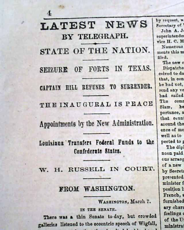 Seizure of Texas forts...