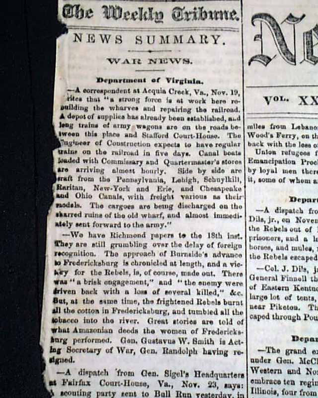 Much Civil War reporting...