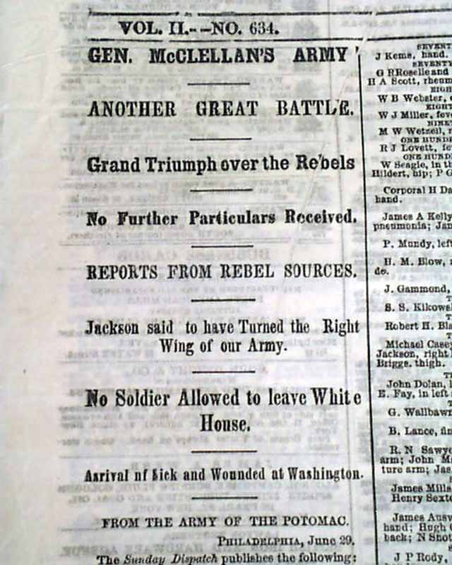 A grand triumph over the Confederates...