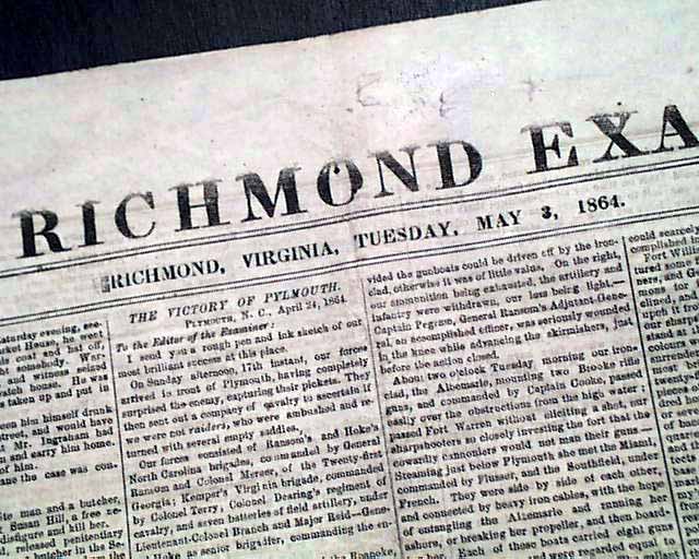 From the Confederate capital...