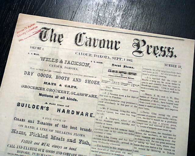 A very rare South Dakota newspaper...