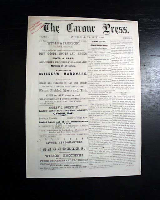 A very rare South Dakota newspaper...