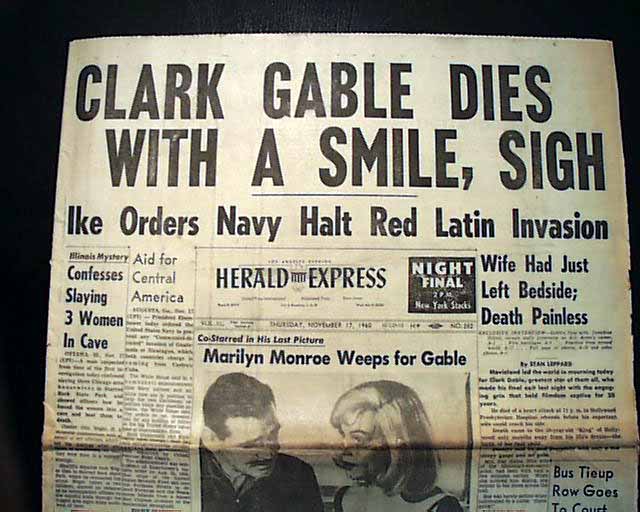 Clark Gable Death Photo