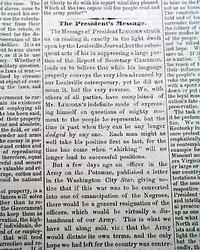 Criticizing Lincoln's state-of-the-union address...