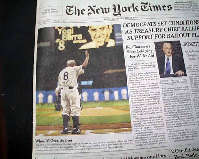 Yankee Stadium's final game....