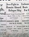 "Exodus 1947" Jewish refugees... - Steamer "Island Queen" disaster... 