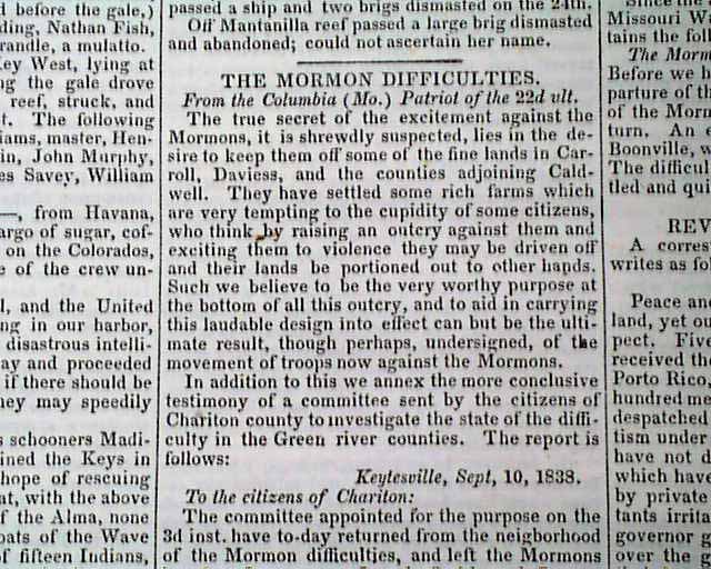 More on "Mormon difficulties"...