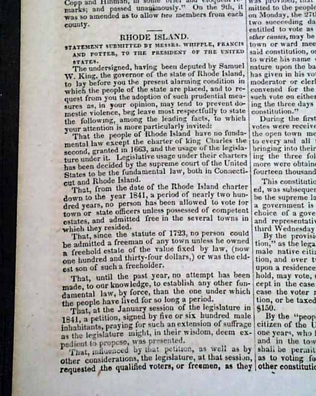 Great issue on the Dorr Rebellion...