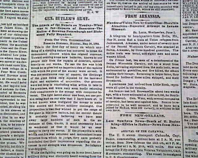 1864 Cold Harbor.... - RareNewspapers.com