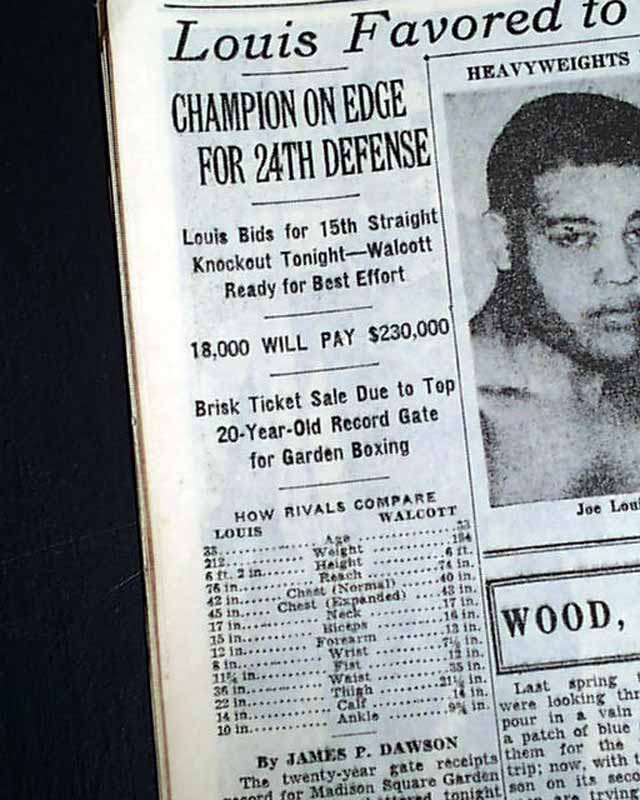 Joe Louis... Jersey Joe Walcott...