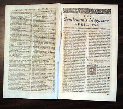 1740 Pre REVOLUTIONARY WAR Magazine Early Medicine.... - RareNewspapers.com
